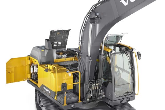 VOLVO EC180E - Volvo ec180e rechtsvoor kap open - Volvo EC180E